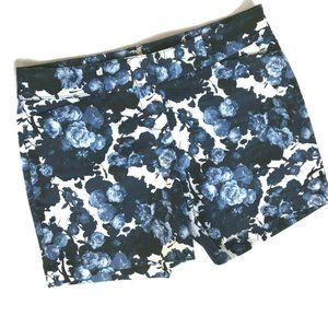 THE LIMITED Blue & White Floral Tailored Shorts